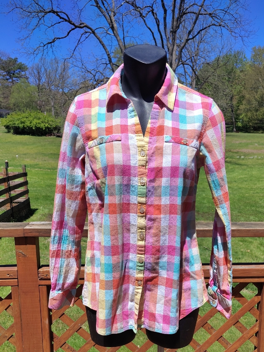 Pendleton Multicolor Plaid Long Sleeve Button Up Shirt Size XS